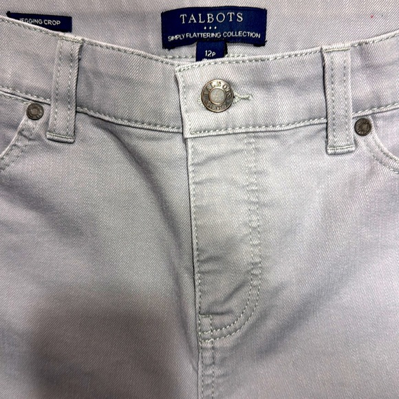 Talbots Simply Flattering Women 12P Gray Jegging Crop Jeans Stretch Petite NWOT - Picture 4 of 4